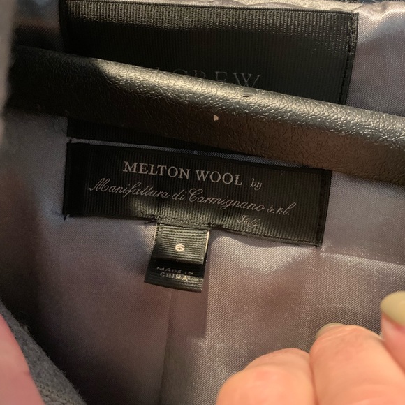 J.Crew gray wool peacoat size 6 - Picture 3 of 3